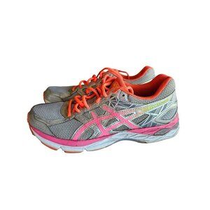 Asics Womens Gel-Contend 3 Mesh Sneakers Size 7.5 Silver & Pink Athletic Shoes A